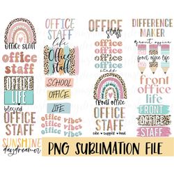 Office staff BIG BUNDLE sublimation PNG, School front office sublimation file, shirt png design, Sublimation design, Dig