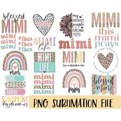 Mimi BIG BUNDLE sublimation PNG, Mimi sublimation file, Mimi shirt png design, Mom life Sublimation design, Digital down