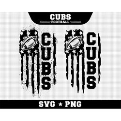 Cubs Football Svg, Cubs svg, Game Day Svg, Football SVG, USA Flag SVG, Cut file Printable Cricut Maker Silhouette