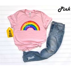 LGBTQ Rainbow Shirt, LQBTQ  Shirt, Gay Pride Shirt, Rainbow Pride Shirt, LGBTQ Pride Shirt, Lgbtq Gifts, Pride Shirt, Hu