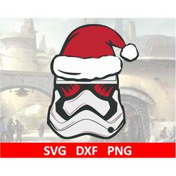 Santa Stormtrooper Star Wars .svg .dxf .eps .png Digital Cut Files Layered Cricut Silhouette Card Making Paper Craft Cli