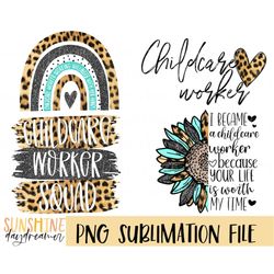 childcare worker sublimation png, childcare bundle sublimation file, shirt png design, childcare squad sublimation desig