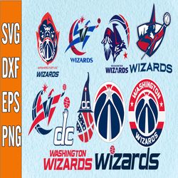 Bundle 11 Files Washington Wizards Basketball Team svg,  Washington Wizards svg, NBA Teams Svg, NBA Svg, Png, Dxf, Eps,
