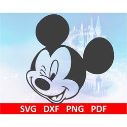 Mouse Sunglasses Summer Mickey Minnie .svg .dxf .eps .png Digital Cut Files Layered Cricut Silhouette Card Making Paper