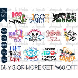 100 Days Of School SVG, 100th Day PNG, Teacher SVG, 100th Day Svg, Popular Svg,  Png, Svg Files For Cricut, Sublimation