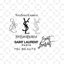 YSL Yves Saint Laurent Bundle Svg, Trending Svg, YSL Svg, YSL Logo Svg, YSL Brand Svg, Saint Laurent Svg, YSL Beaute Svg