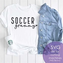 SoccerGrammy SVG PNG | Soccer Mom | Grandma | Soccer Season | Sports svg | Sublimation | Digital Cut File For Cricut, Si