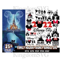25 File Family Holiday Bundle Svg, Disney Svg, Mouse Svg, Family Holiday