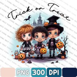 Trick Or Treat Png, Cute Little Witch, Kids Halloween Png, Digital Download, Sublimation, Halloween Witch Png, Witch