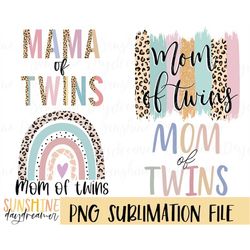 Mom of twins sublimation PNG, Mama of twins Bundle sublimation file, Mom shirt PNG design, Mama Sublimation design, Digi