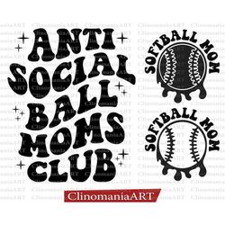Anti Social Ball Moms Club Svg, Football Mom Svg, Somebodys Loud Mouth Mom Svg, Sports Mom Svg, Game Day Svg, Cheer Mom