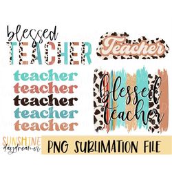 Teacher sublimation PNG, Teacher Bundle sublimation file, Teaching shirt PNG design, Teacher cow print Sublimation desig