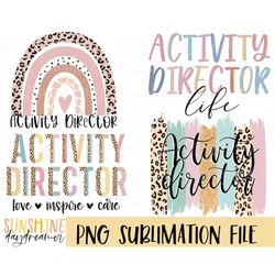 Activity director sublimation PNG, Activity director Bundle sublimation file, Director shirt design, Sublimation design,