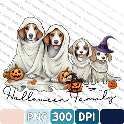 Halloween Family Png, Personalized Family Png, Halloween Png, Custom Family Png With Pets, Halloween Ghost Family Png