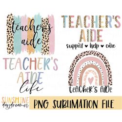Teacher's aide sublimation PNG, Teachers aide Bundle sublimation file, Teacher shirt PNG design, Sublimation design, Dig
