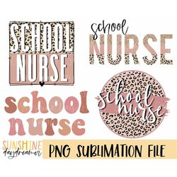 School nurse sublimation PNG, School nurse Bundle sublimation file, Nurse shirt PNG design, Sublimation design, Digital