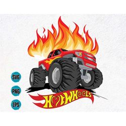 Monster Truck Svg, Monster Truck Clipart, Monster Truck Png Sublimation,Truck Hot Mess SVG Hot Wheel SVG Hot Wheelss PNG