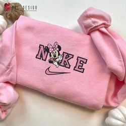 Nike Minnie Embroidered Crewneck, Disney Embroidered Sweater, Disneyland Hoodie, Unisex Shirt
