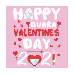 Happy Quara Valentine Day Svg, Valentine Svg, Valentine 2021 Svg, Quarantined Valentine 2021 Svg, Face Mask Svg, Happy V