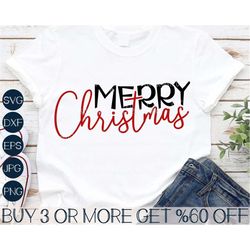 Merry Christmas SVG, Christmas Shirt SVG, Christmas PNG, Hand Lettered, Popular, Png, Svg Files For Cricut, Sublimation