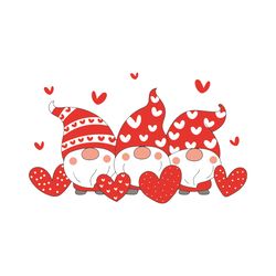 Cute Valentine Gnomes Svg, Valentine Svg, Gnomes Svg, Hearts Svg, Love Gifts Svg, Lovely Gnomes Svg, Valentine Day Svg,