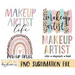 Makeup artist sublimation PNG, Makeup Bundle sublimation file, Makeup artist shirt PNG design, Sublimation design, Digit