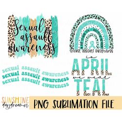 Sexual assault awareness sublimation PNG, Awareness Bundle sublimation, April Sexual assault PNG design, Sublimation des