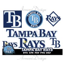 10 FILE Tampa Bay Rays Svg Bundle