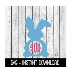Easter Bunny Monogram Frame Boy & Girl Kids SVG, SVG Files, Instant Download, Cricut Cut Files, Silhouette Cut Files, Do