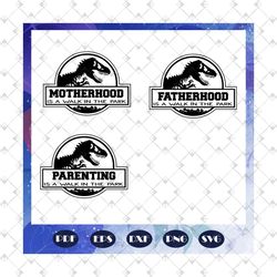 Walk in the park dinosaur, motherhood svg, fatherhood svg, parenting svg, jurassic park, dinosaur, dinosaur svg, trendin