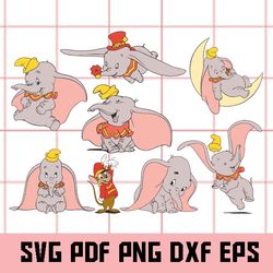 Dumbo svg, Dumbo Clipart, Dumbo Png, Dumbo Eps, Dumbo Digital Clipart, Dumbo Digital illustrator, Dumbo scrapbook file