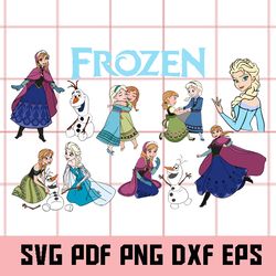 frozen svg, frozen clipart, frozen digital clipart, frozen eps, frozen dxf, frozen png, frozen scrapbook digital file