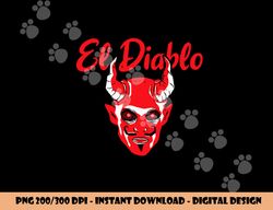 El Diablo Spanish Devil With Wings Spooky Halloween Lucifer  png,sublimation copy