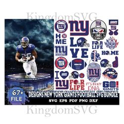 67 Designs New York Giants Football Svg Bundle, NFL Team Svg