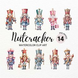 Christmas Nutcracker PNG | Watercolor Clipart Bundle | Junk Journal | Christmas Digital Planner | Collage Images | Digit