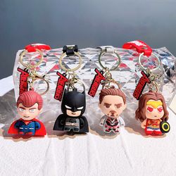 Marvel Superhero Iron Man Keychain Avengers Captain America Thor Odinson Doll Keyring Bag Ornament Car Key Chain