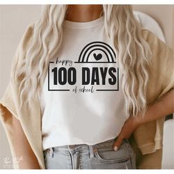Happy 100 days of school SVG,, Gift for teacher SVG,  Teacher shirt SVGTeacher Life Svg, Funny teacher Svg, Png Svg Cut