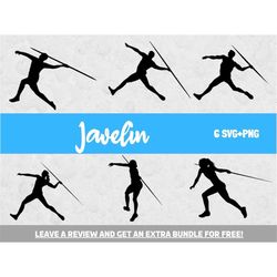 Javelin Silhouette Svg Bundle, SVG Files for Cricut, Javelin Svg, Track n field Svg, Sports Svg, Summer Sports SVG, Athl