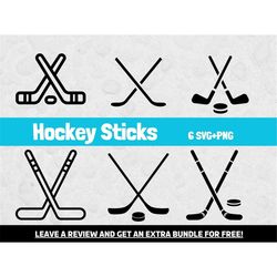 Hockey Sticks Svg Bundle, Hockey Svg, SVG Files for Cricut, Hockey Clipart, Sports Clipart, Team svg