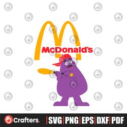 Grimace Birthday Mcdonalds SVG Grimace Meme Evil SVG File