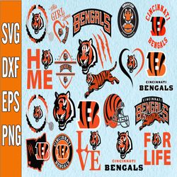 Bundle 22 Files Cincinnati Bengals Football team Svg, Cincinnati Bengals svg, NFL Teams svg, NFL Svg, Png, Dxf, Eps, Ins