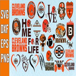 Bundle 27 Files Cleveland Browns Football team Svg, Cleveland Browns Svg, NFL Teams svg, NFL Svg, Png, Dxf, Eps, Instant