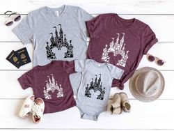 Disney Castle Silhouette T-Shirt, Disney Castle Shirt, Disney Vacation Shirt, Disney Trip Shirt, Disney Family Shirts, F