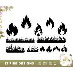 Fire Flame SVG, Flame svg, Fire Svg, Fire Flames, Svg Bundle, Fire Ball, Cricut, Fire Clipart, Commercial use, Instant d