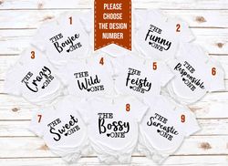 Matching Family T-Shirts, Best Friend Shirts, Girls Trip Shirts, Shirts for girls weekend, The Bossy One, Crazy, Funny,