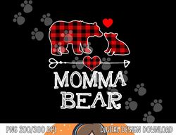 Momma Bear Christmas Pajama Red Plaid Buffalo Family Gift png, sublimation copy