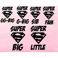Superhero Big Little SVG Bundle, sorority svg files, big little cut files for cricket, silhouette, scal and more
