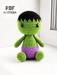 Baby Hulk Crochet PDF Amigurumi Pattern