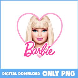 Barbie Face Png, Heart Png, Barbie Png, Barbie Movie Png, Barbie Princess Png, Cartoon Png - Instant Download