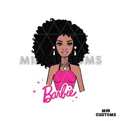 Black Doll Curly Afro SVG Barbie Gift SVG Graphic Design File